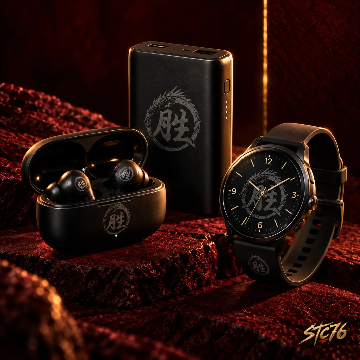 Koleksi elektronik STECEU76. — TWS earbuds dan smartwatch